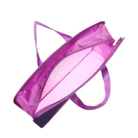 Folder with A4 handles, 340 x 245 x 75 mm, plastic, handles, PT-14-4-12 "Bear with a bow" (voluminous 3D rusunes with a metallic effect) 71215-4