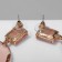 Earrings with rhinestones "Cleo" circles, pink color in gold
