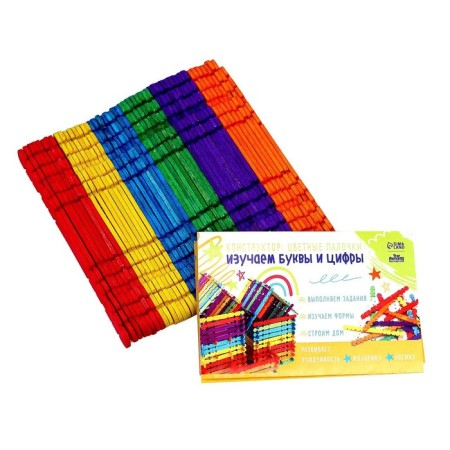 Designer "Study letters and numbers", colored sticks-1