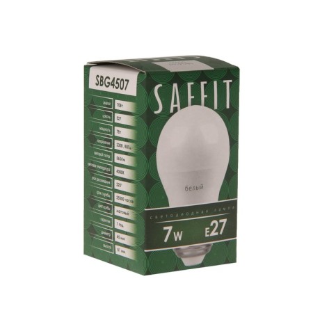 LED LED SAFFIT SBG4507, G45, E27, 7 W, 230 V, 4000 K, 560 lm, 220 °, 81 x 45 mm-1