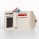 Women's wallet on the button, white color