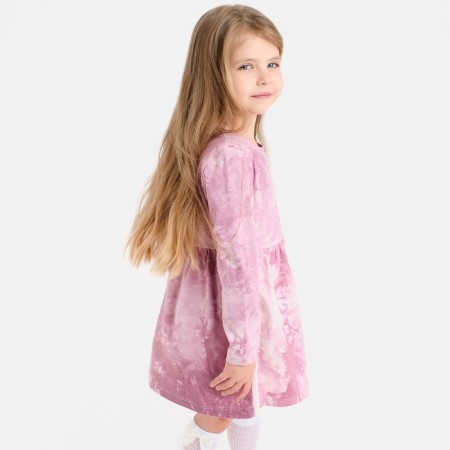 Платье детское KAFTAN "Dream" р.32 (110-116), лиловый тай-дай-1