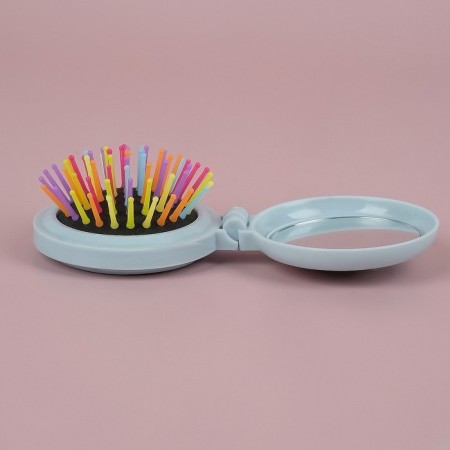 Massage comb “soft animals”, folding, with a mirror, D = 7.5 cm, Mix drawing-7