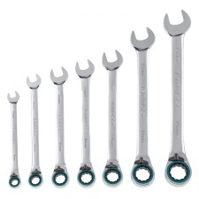 A set of keys of the combined GROSS 14892, with a rattle of 8 - 19 mm, 7pcs, reverse