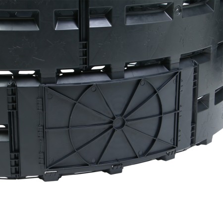 Plastic composter, 1200 l, 85 x 134 x 134 cm, black-1