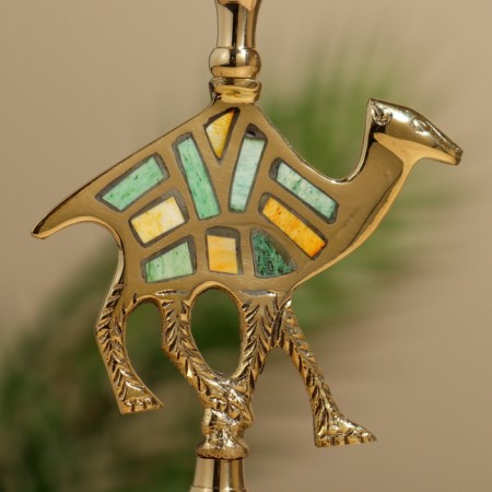 Camel candlestick 17 cm, brass-6