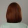 Artificial wig, with a bang, imitation of the skin, 30 cm, red color