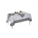 Linen Grey Combi tablecloth, size 180x220 cm