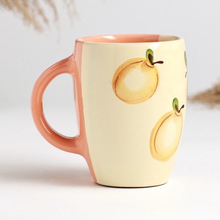 Mug "Festive" 0.4l / 11.5x9.5cm, peach kiss