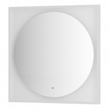 Зеркало в багетной раме с LED-подсветкой 18 Вт, 80x80 см, ИК - выключатель, нейтральный белый свет,