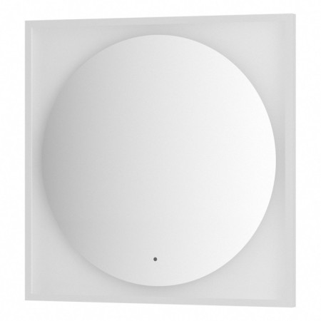 Mirror in a baguette frame with LED lighting 18 W, 80x80 cm, IR - switch, neutral white light,