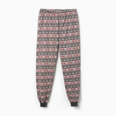 Homemade kit (longshit, trousers), gray color, size 50-5