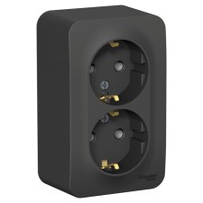 Double SE BLANCA, 16 A, 250 V, invoice, with salary, IP20, anthracite, Blnra010216