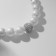 Beads "Pearls" with Shambhala, beads No. 8, 16, white color in silver, 38 cm