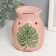 Aroma lamp ceramics "Green Palm leaf" 10.5x8x8 cm