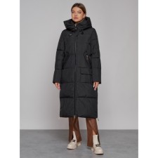 Coat insulated winter female, size 42, black color