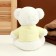 Soft toy "White Bear" in a green jacket, 26 cm