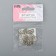 Hand hook, metal, 10 mm, 20 pcs, silver color