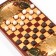 Narts "Ave Caesar", wooden board 40 x 40 cm, with a field for playing checkers