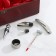 Set for the wine of the La-Channel, 6 items: a case for a bottle, drip, ring, corkscrew, thermometer, cork