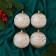 Set of balls plastic D-10 cm, 4 pcs "Festive cod patterns" with a white-golden