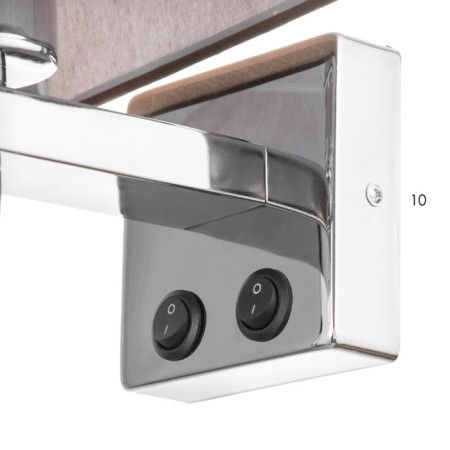 Bra 2236/1br E27 40W brown chrome 17x21x45 cm-9