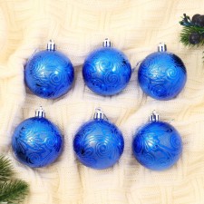 Set of balls plastic D-6 cm, 6 pcs 