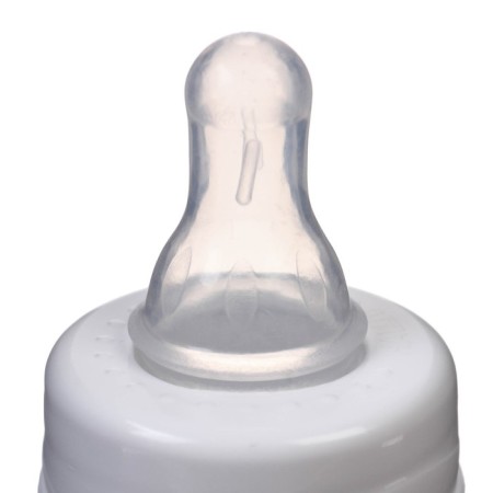 A bottle for feeding, classic throat, 250 ml., 3 months, cylinder, white color-3