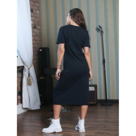 Female dress w.w.f.h., size 54, black color-3