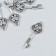 Decor for creativity Metal "Key with a Trilist" set 6 pcs silver 1.5x4.2 cm