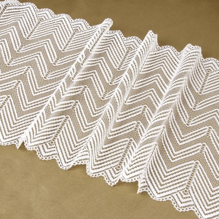 Lace elastic fabric, 200 mm × 2.7 ± 0.5 m, white color-2