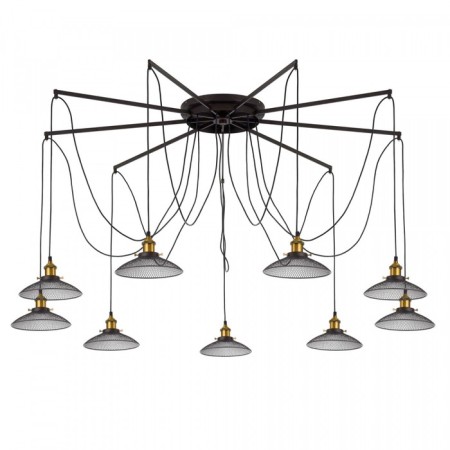 Suspended Citilux “Edison” CL451291, 150x150x235 cm, 9x75W, e27, black color-13