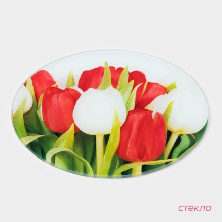 Board cutting glass shade "Tulips", D = 20 cm-2