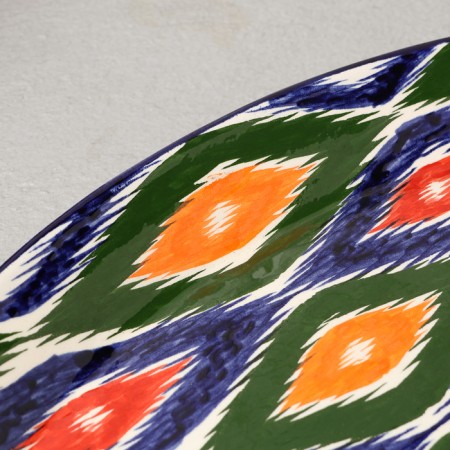 Rishtan ceramics "Atlas", 29.5 cm, multi -colored, oval-2
