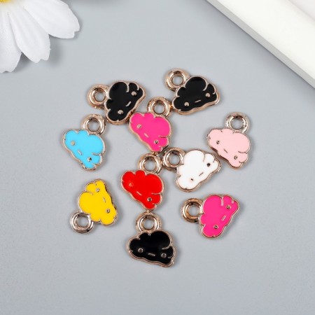 Decor for creativity plastic for metal "Cloud" mix set 10 pcs 1.5x1.4 cm
