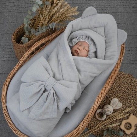 Kinderlitto “Muslin” discharge kit, 4 items, height 50-56 cm, color gray color-1