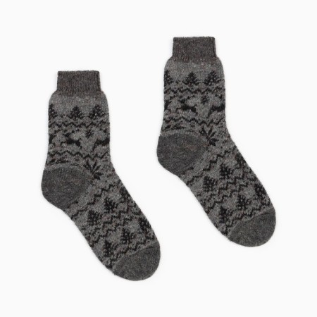 Male woolen socks "Winter-winter" color dark gray, size 25