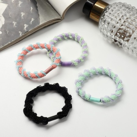 Hair elastic band "Mahrushka Sport" Tender Rings, 5 cm, mix-1
