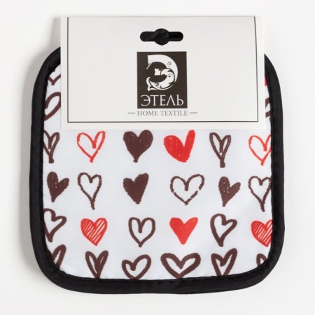 Kitchen set (2 items) Ethel Lovelife “hearts”, take 17x17 cm - 2 pcs, 100% p/e-3