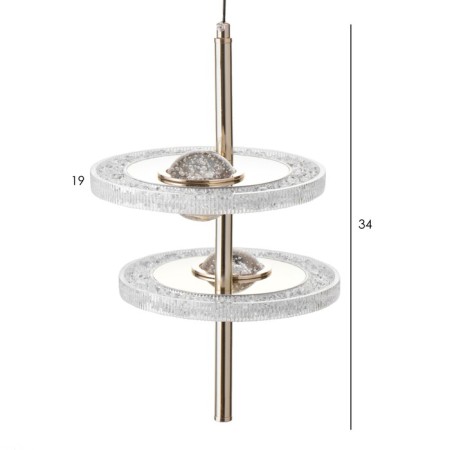 Bayerlux lamp "Imon" 32W LED gold 28x19.5x35cm-5