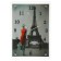Carty clock, interior, interior "Girl in a red dress in Paris" Silent, 25 x 35 cm 115511