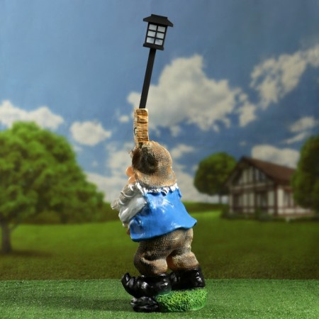 Garden Lanter "Gnome" Hello "with a flashlight" 57cm-2