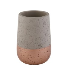 Axentia Concrete glass for toothbrushes made of gray ceramics concrete, Ø 7.5x10 cm