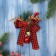 Decoration Christmas tree "New Year's style" Bante Cage, 12x9 cm, red