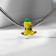 Talisman "Banana", the color of yellow-green in black silver