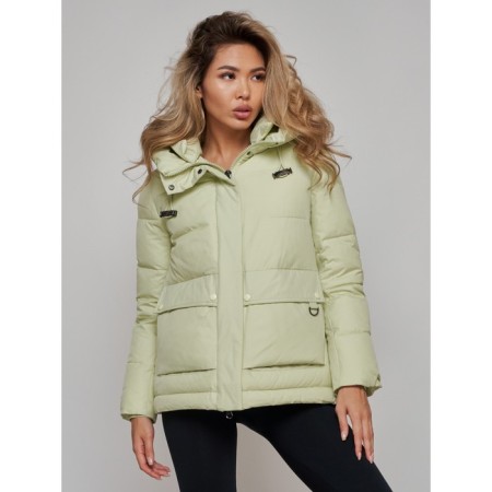 Winter jacket female, size 50, light green color-10