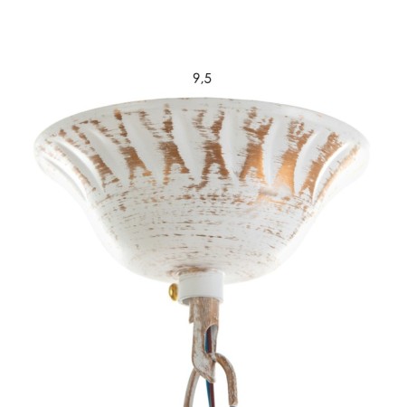 Lamp Bayerlux 59301/1 E27 40W white with a golden patina 15.5x15x32 cm-3
