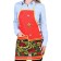 Khokhloma apron, souvenir, with a pocket
