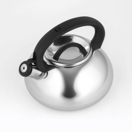 A kettle with a stainless steel whistle “Quantum”, 2.8 l, fixed handle, chrome color-5
