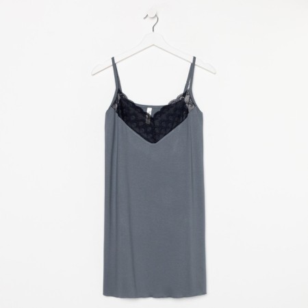 Home set (robe/shirt) female, beige/gray color, size 58-7